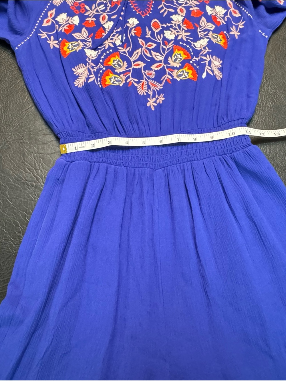 Boden Cobalt Blue Embroidered Wide-Leg Jumpsuit - Picture 6 of 11
